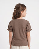 Eminent Girl's Solid Textured T-Shirt