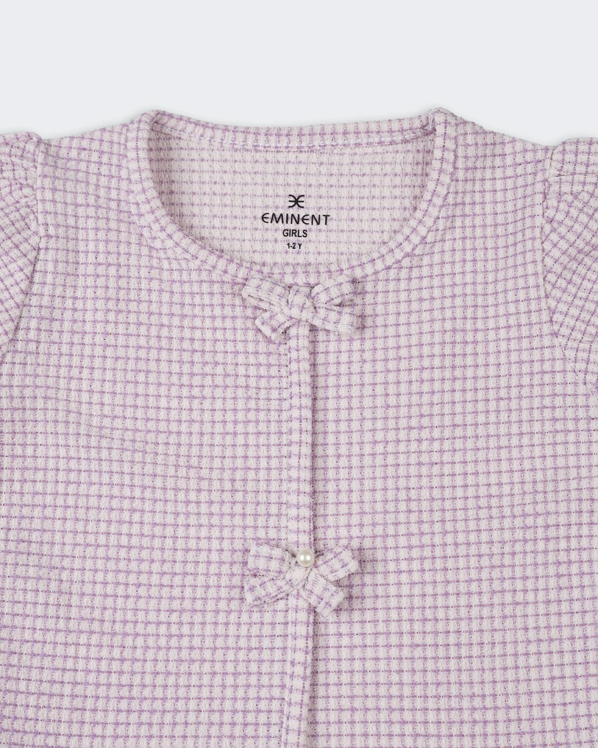 Girls’ Solid Textured T-Shirt