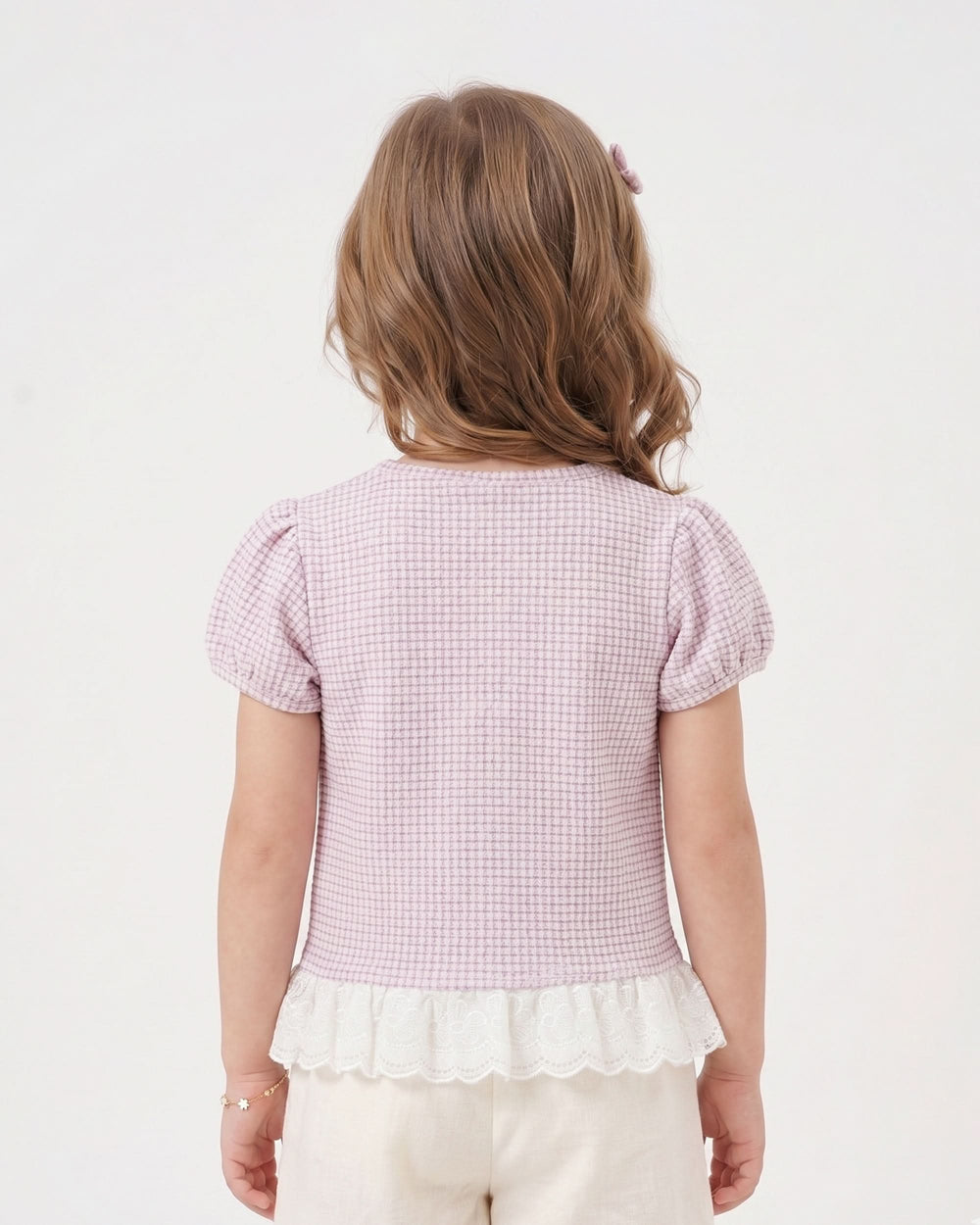 Girls’ Solid Textured T-Shirt