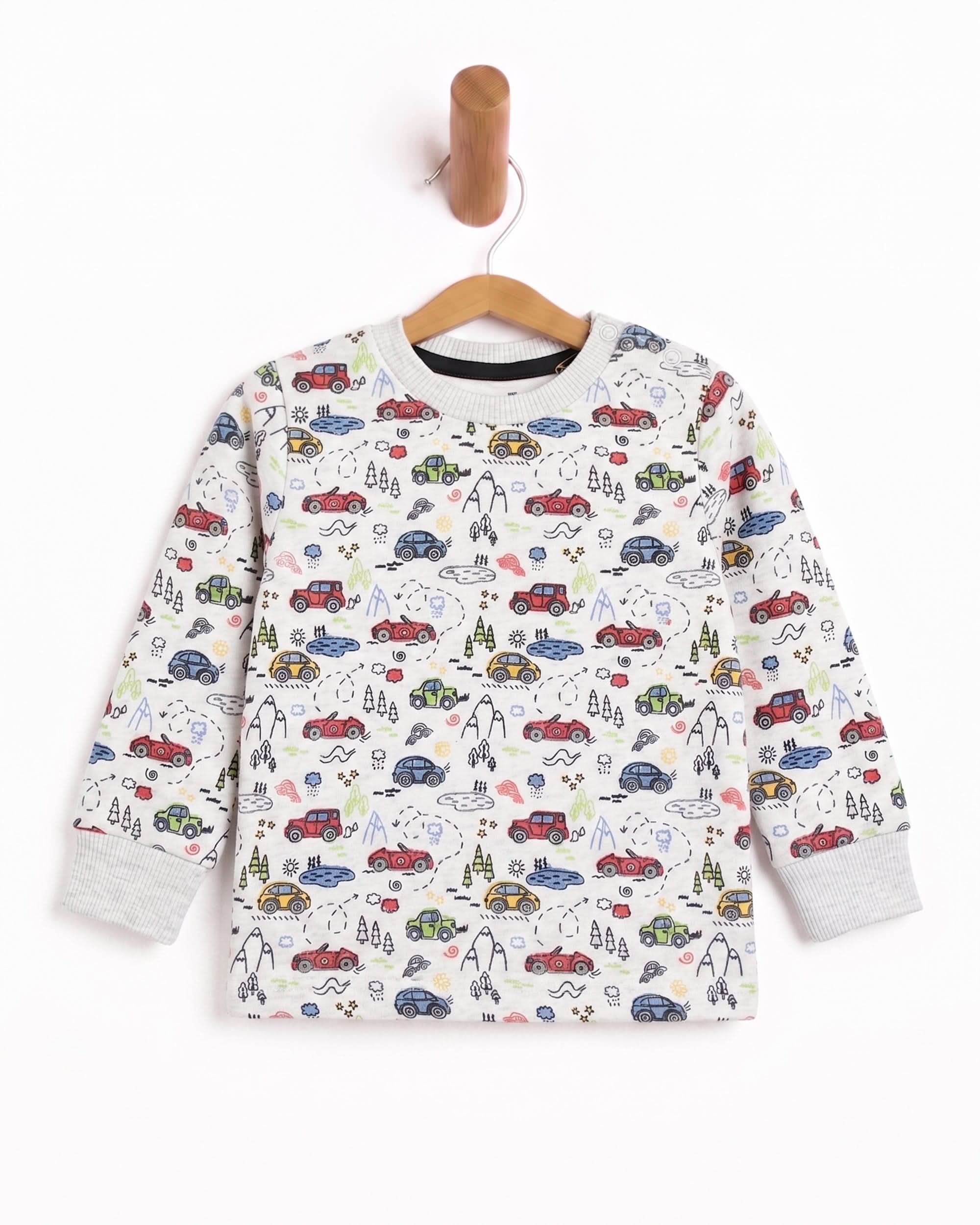 Eminent Newborn Boys Full Sleeves Sweatshirt - Oatmeal