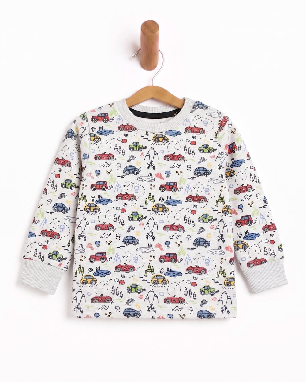 Eminent Newborn Boys Full Sleeves Sweatshirt - Oatmeal