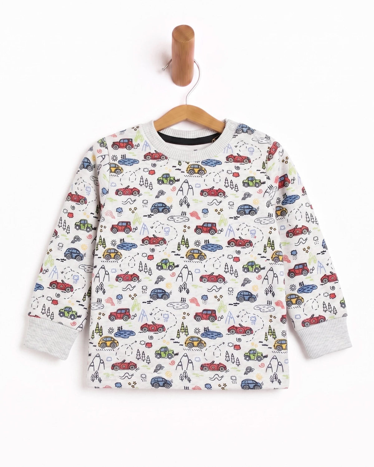 Eminent Newborn Boys Full Sleeves Sweatshirt - Oatmeal