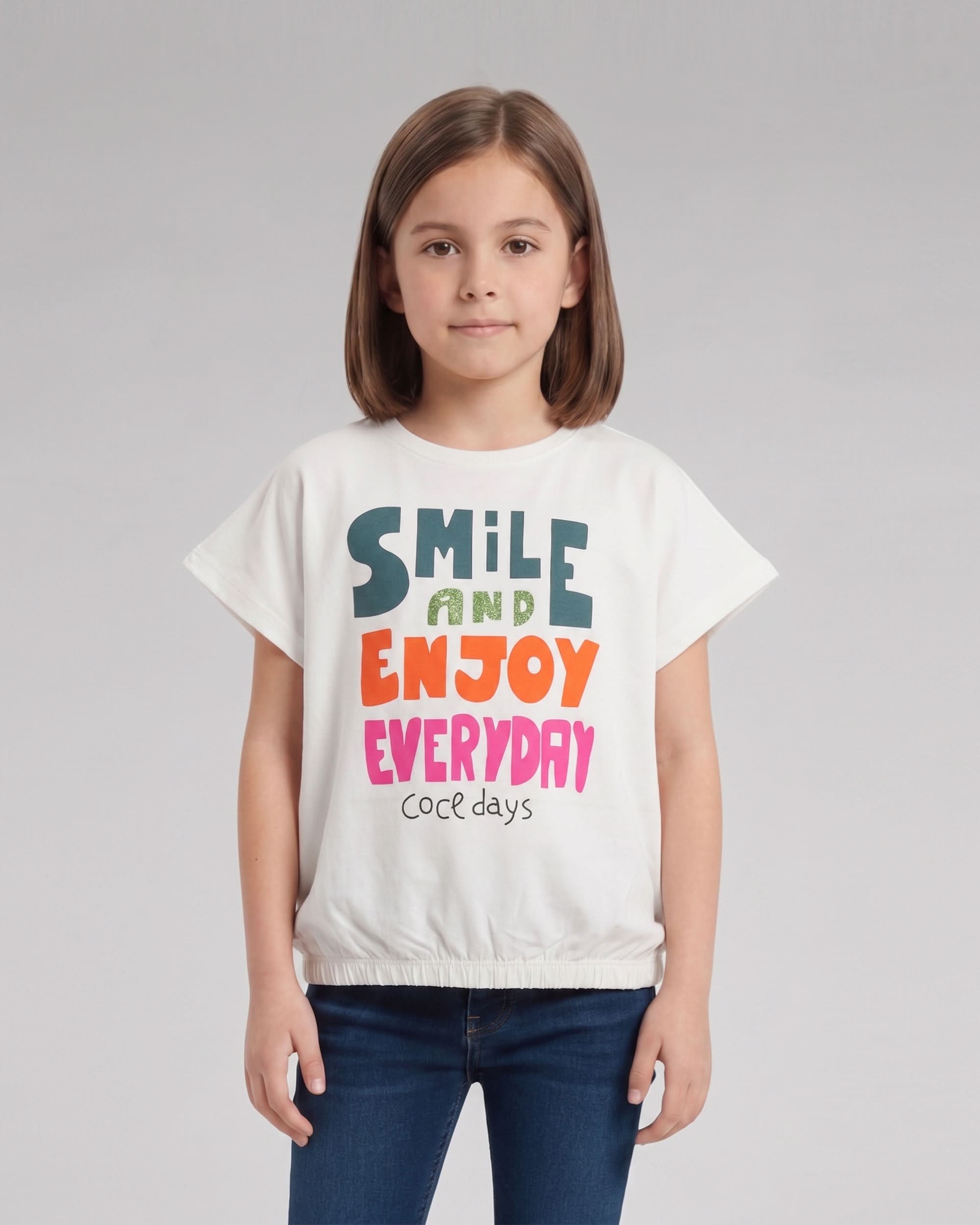 Valuables Girls' Half Sleeves T-Shirt