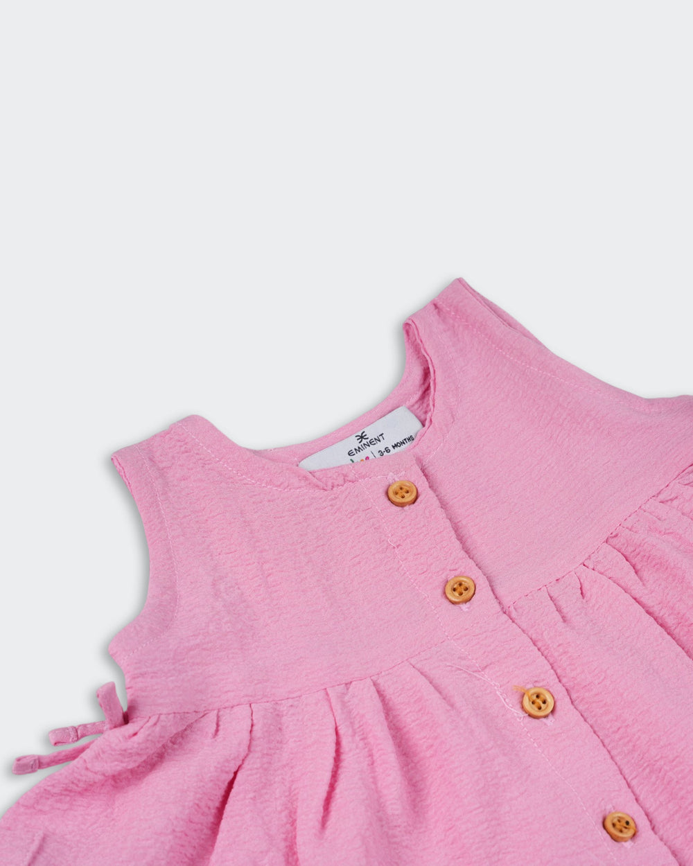 Eminent Newborn Girls Plain Seersucker Frock
