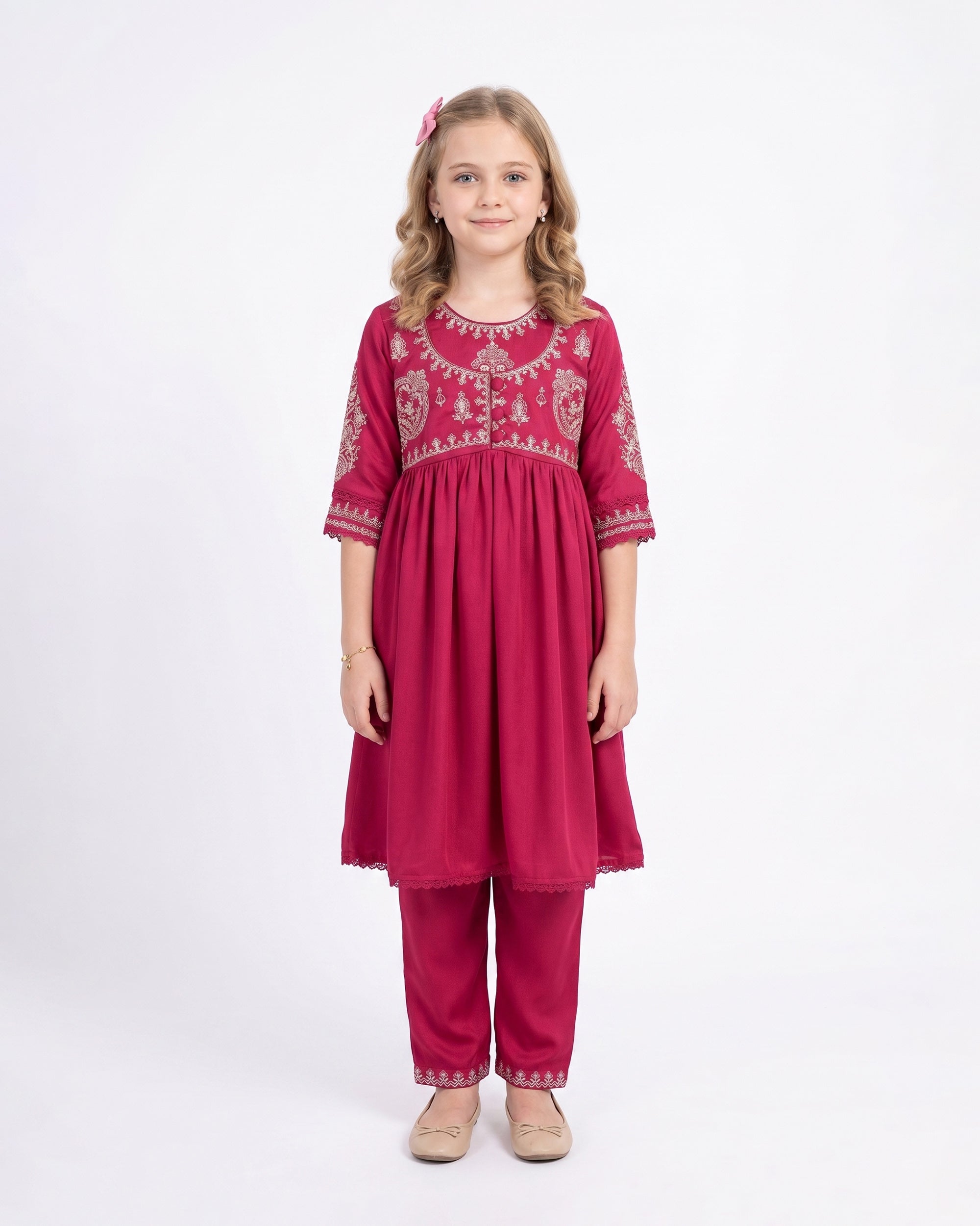 Eminent Girls’ Signature Embroidered 2 Pcs Suit