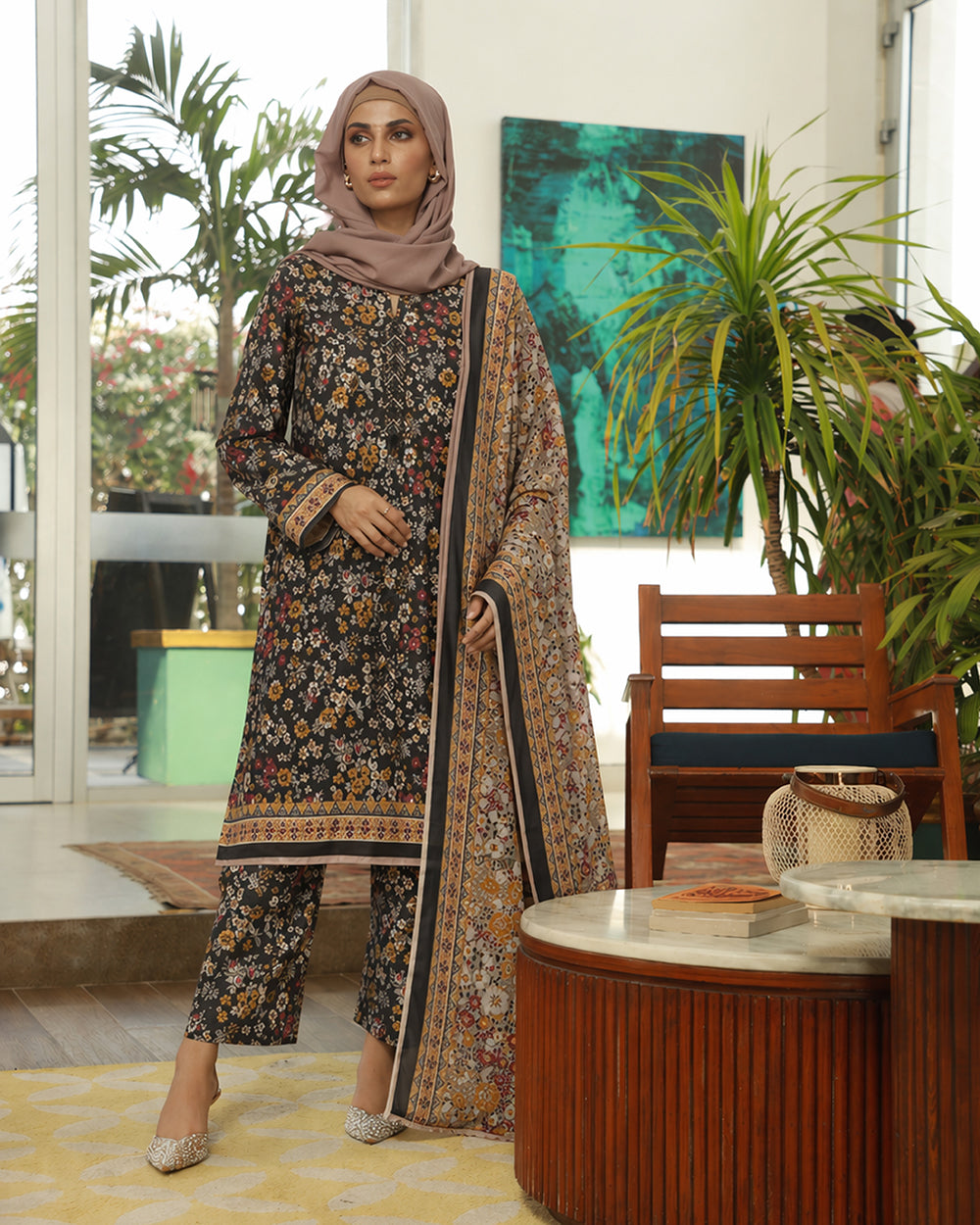 Valuables Exclusive Digital Printed 3Pc Suit - 5