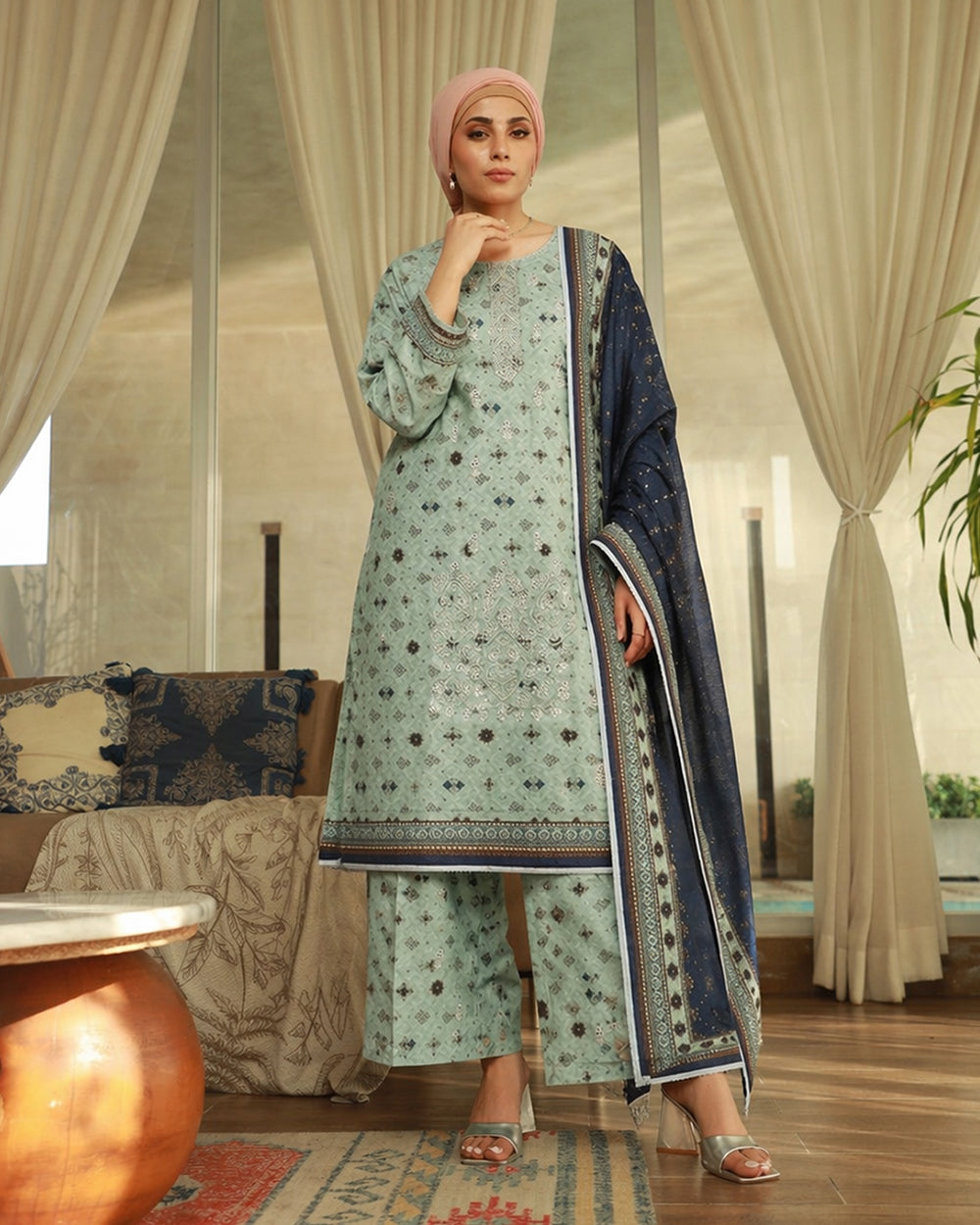 Valuables Exclusive Digital Printed 3Pc Suit - 9