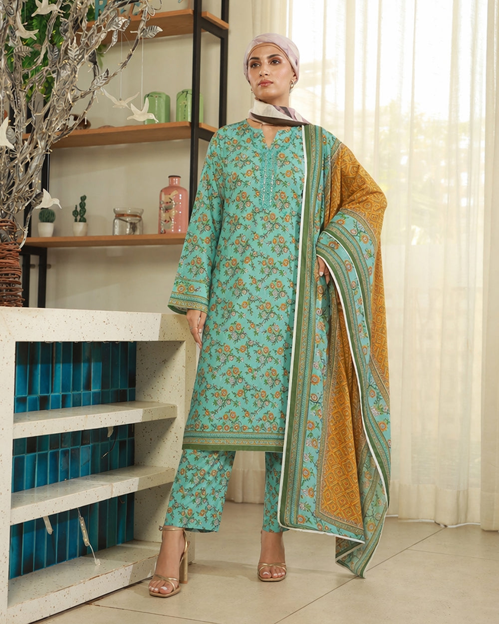 Valuables Exclusive Digital Printed 3Pc Suit - 2