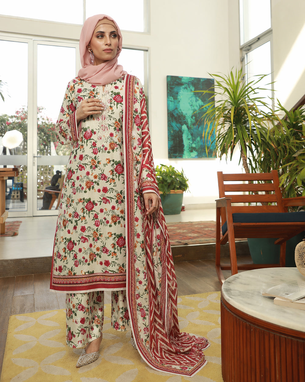 Valuables Exclusive Digital Printed 3Pc Suit - 6