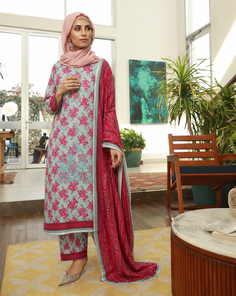 Valuables Exclusive Digital Printed 3Pc Suit - 7