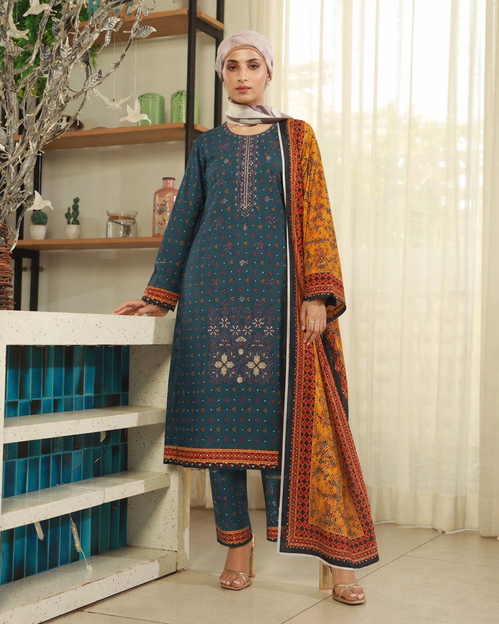 Valuables Exclusive Digital Printed 3Pc Suit - 9