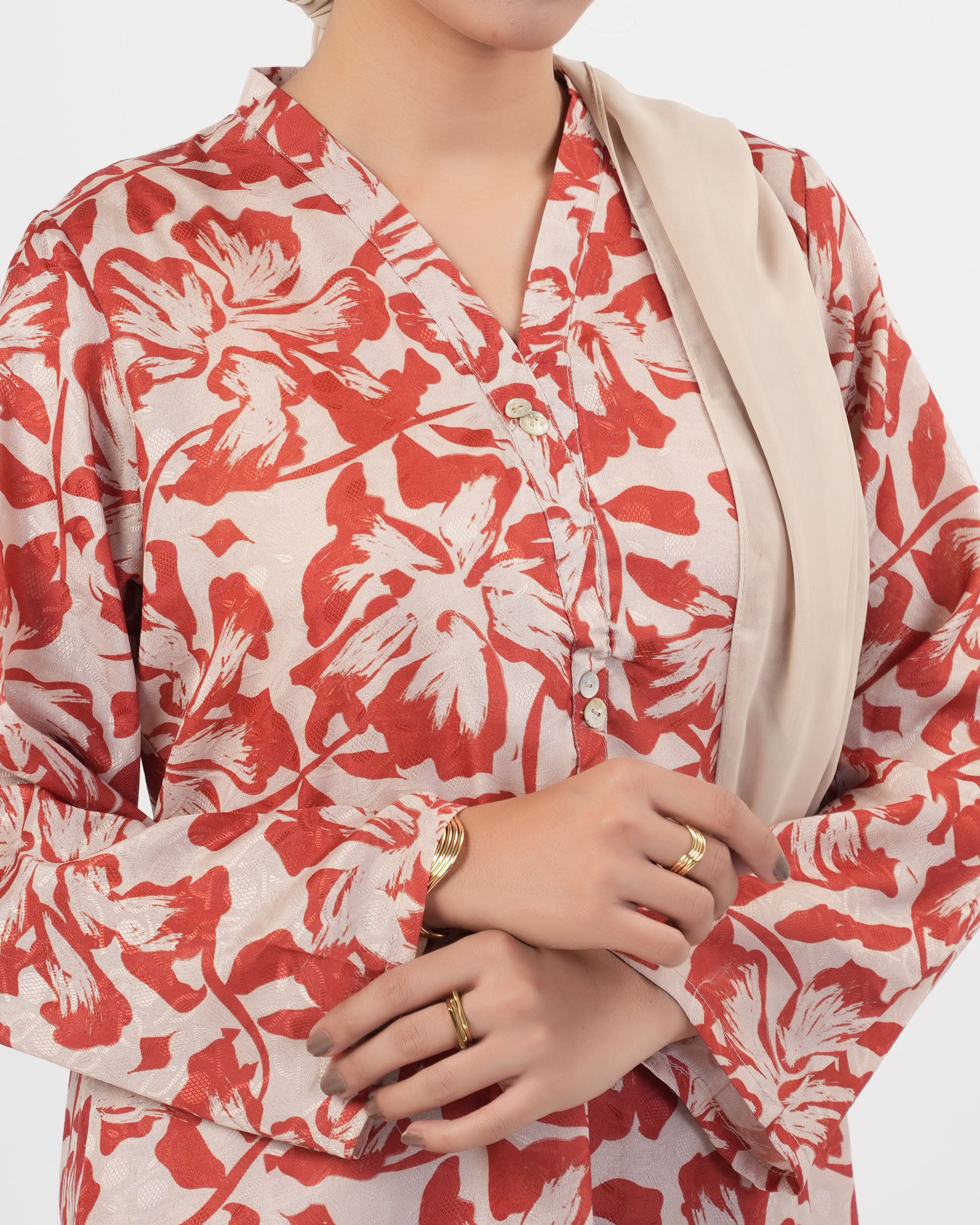 Valuables Women's Printed Jacquard 2Pc Suit