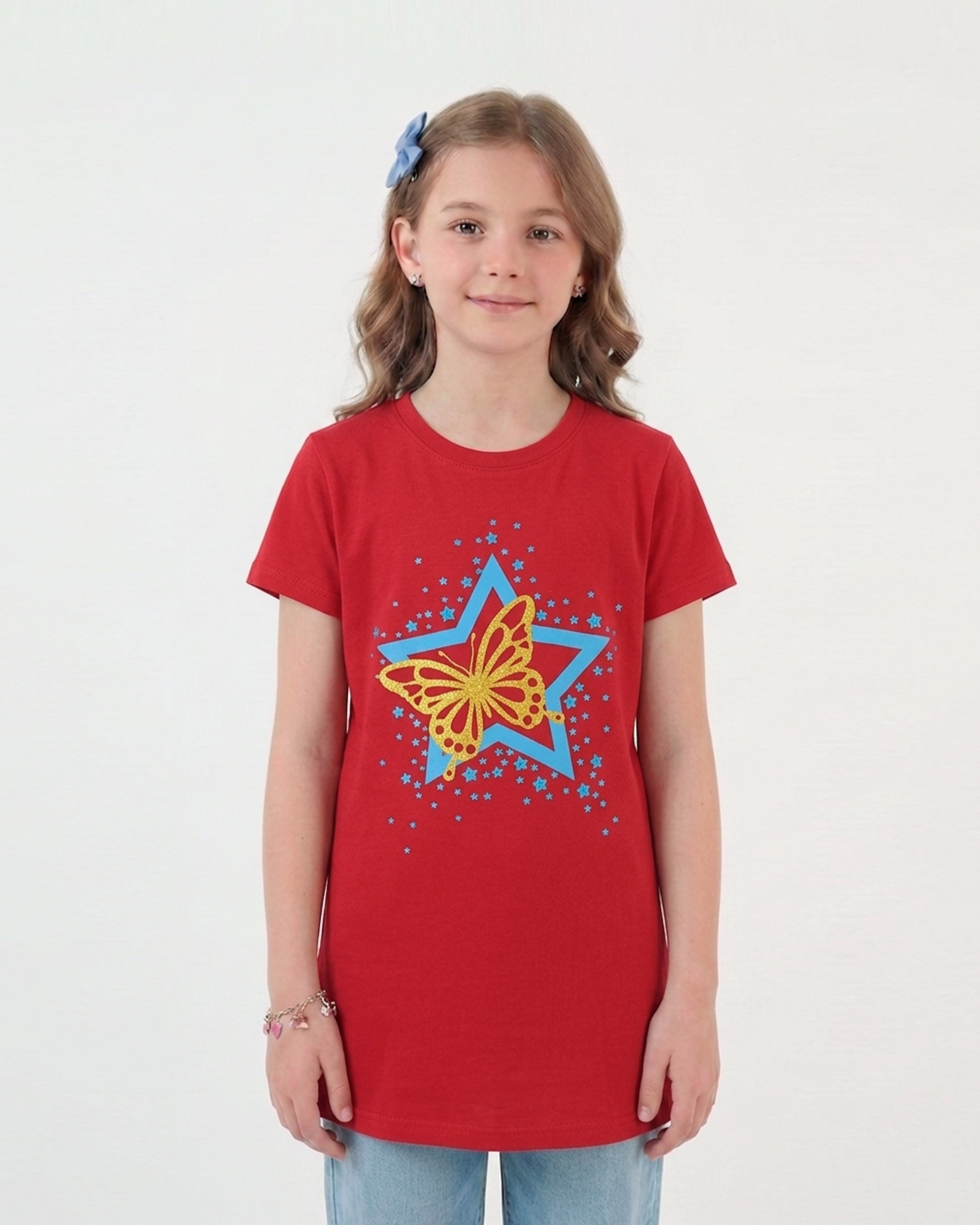 Valuables Girls' Half Sleeves T-Shirt