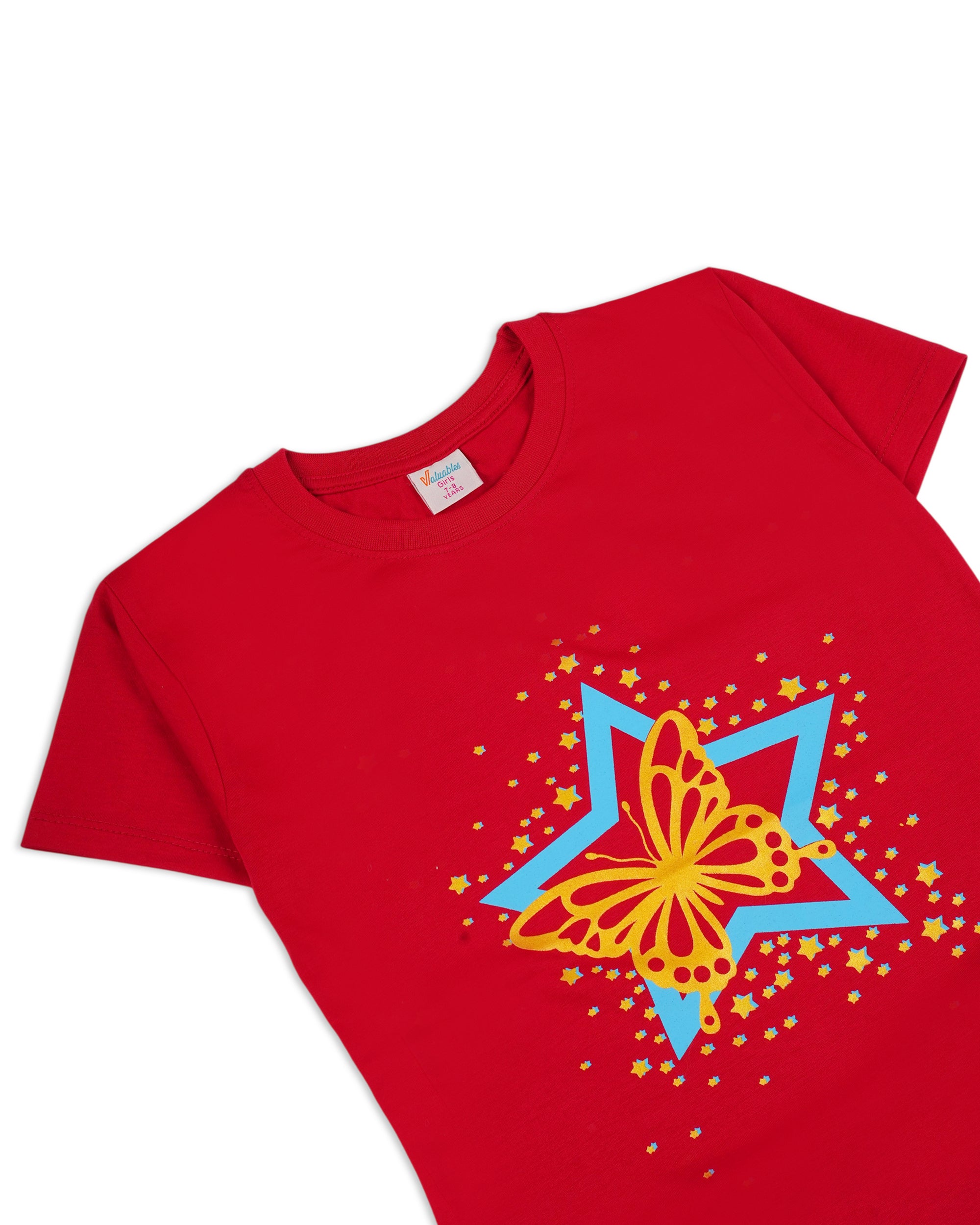 Valuables Girls' Half Sleeves T-Shirt