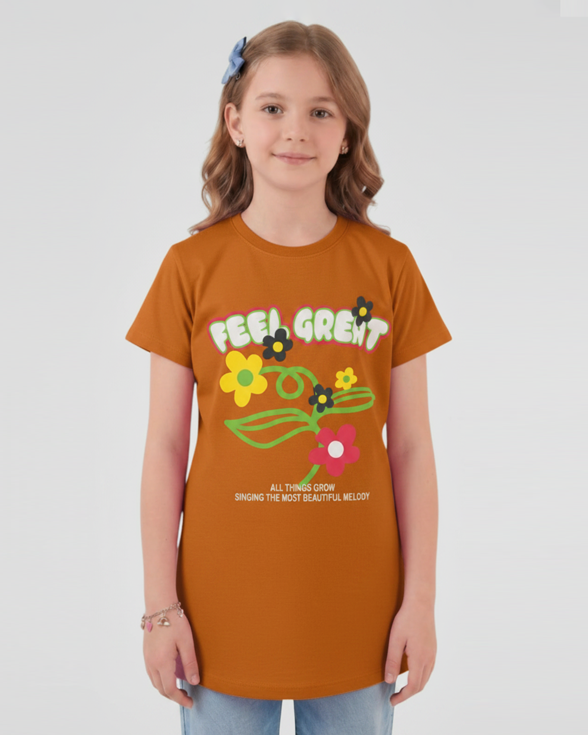 Valuables Girls' Half Sleeves T-Shirt