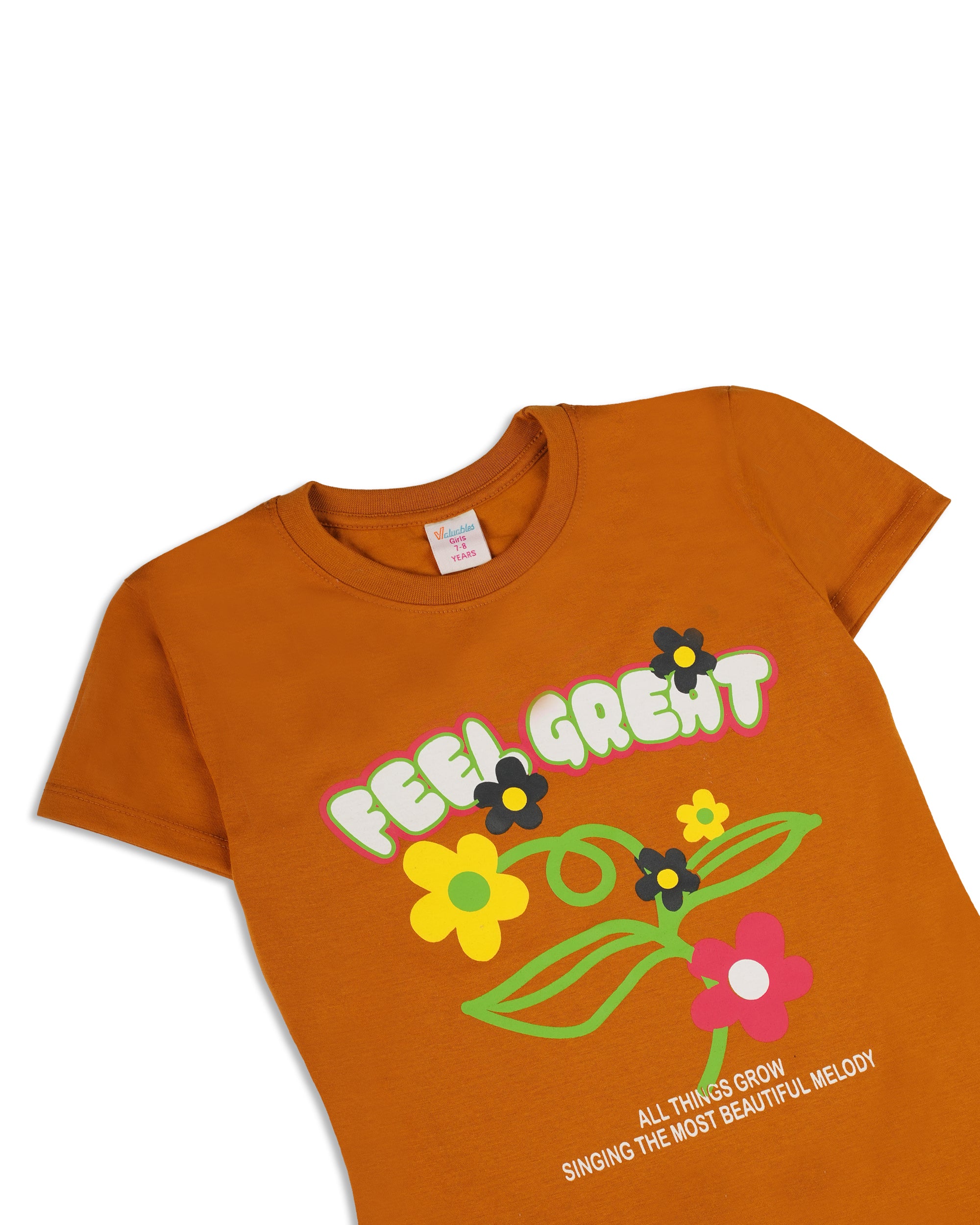 Valuables Girls' Half Sleeves T-Shirt