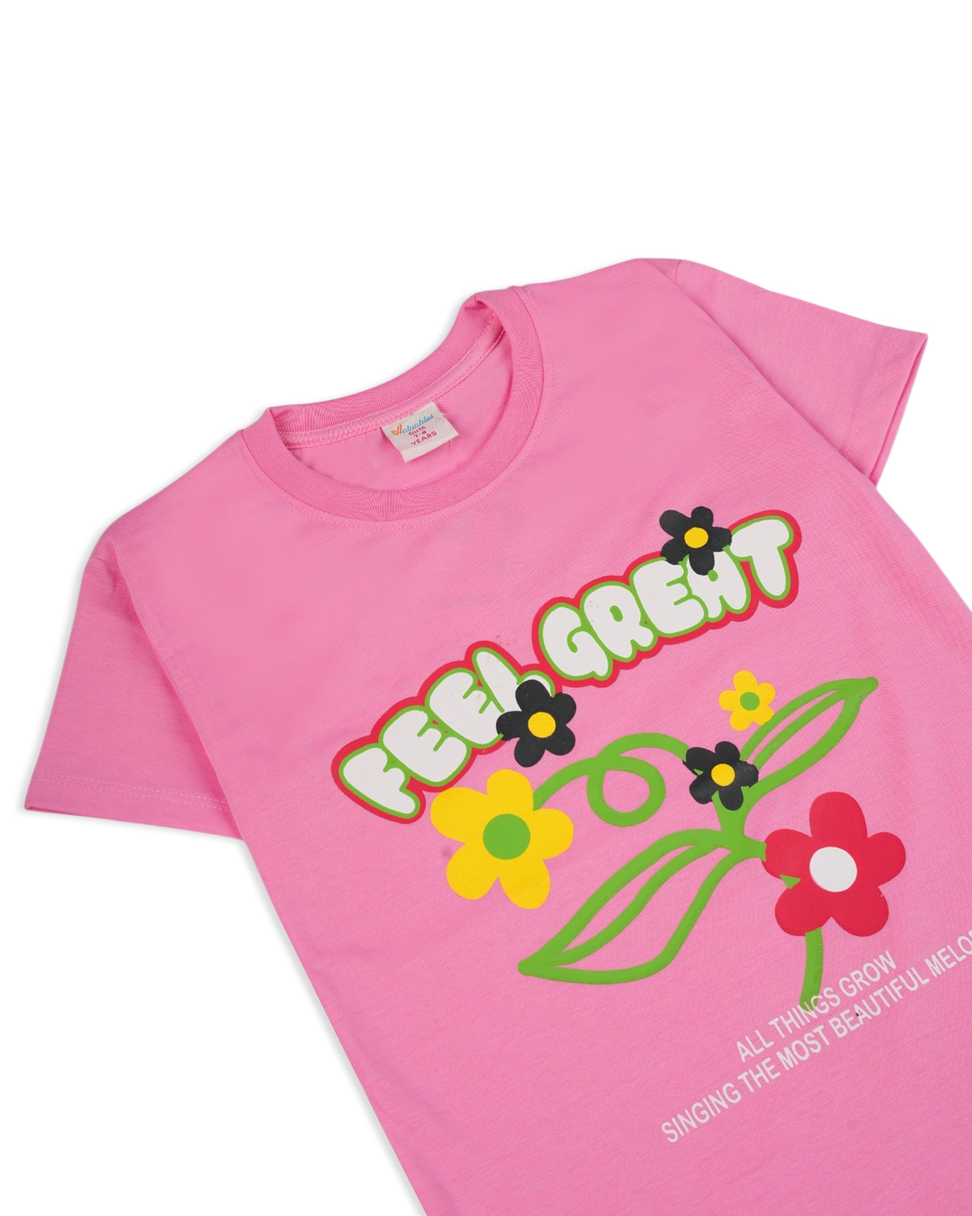Valuables Girls' Half Sleeves T-Shirt