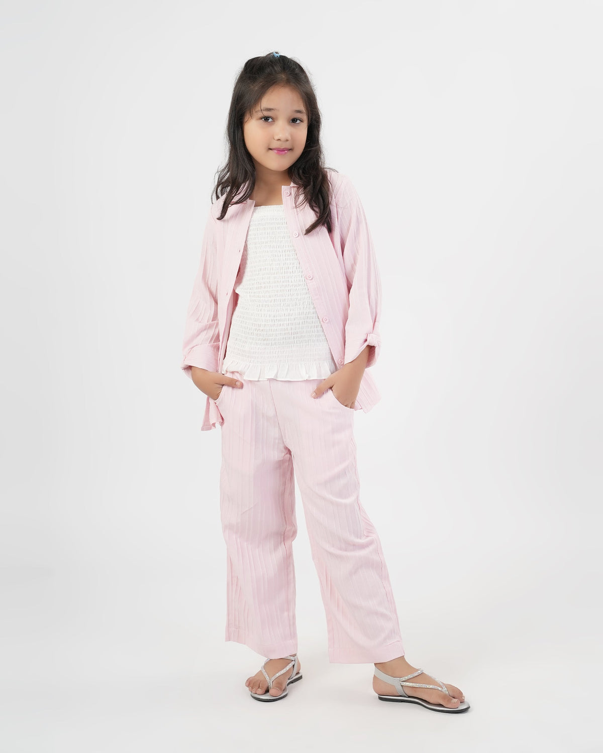 Eminent Girls' Plain Fusion 2pc Suit