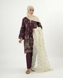 Valuables Women's Embroidered 3Pc Suit