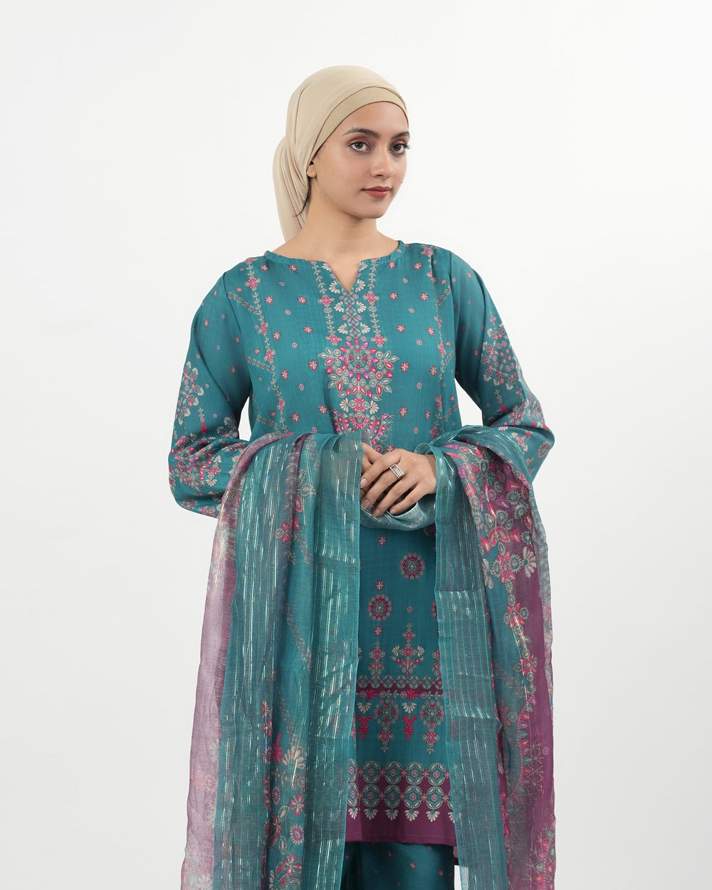 Valuables Women's Printed 3 Pc Suit