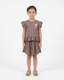 Valuables Girl’s Half Sleeves Skirt Suit
