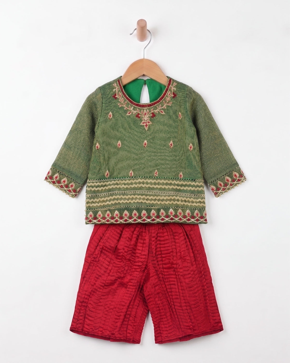 Eminent Newborn Girls' Ethnic Embroidered 2pc Suit