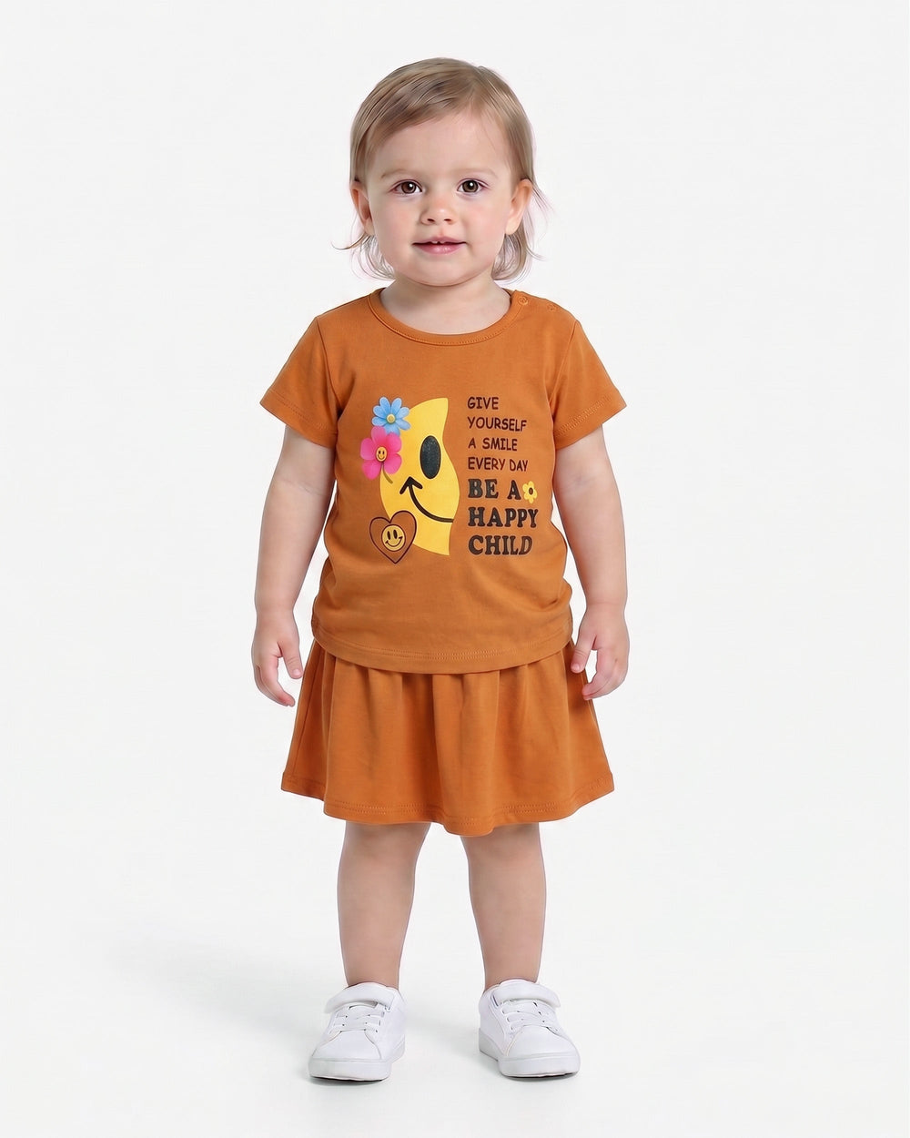 Valuables Girls Half Sleeve Skirt Suit | Mannats Collection