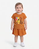 Valuables Girls Half Sleeve Skirt Suit | Mannats Collection