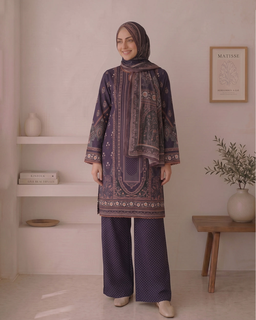 Valuables Women's Printed 3Pc Suit