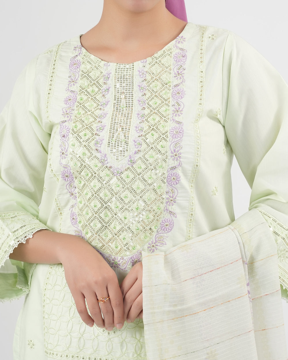 Valuables Women Embroidered 3Pcs Suit