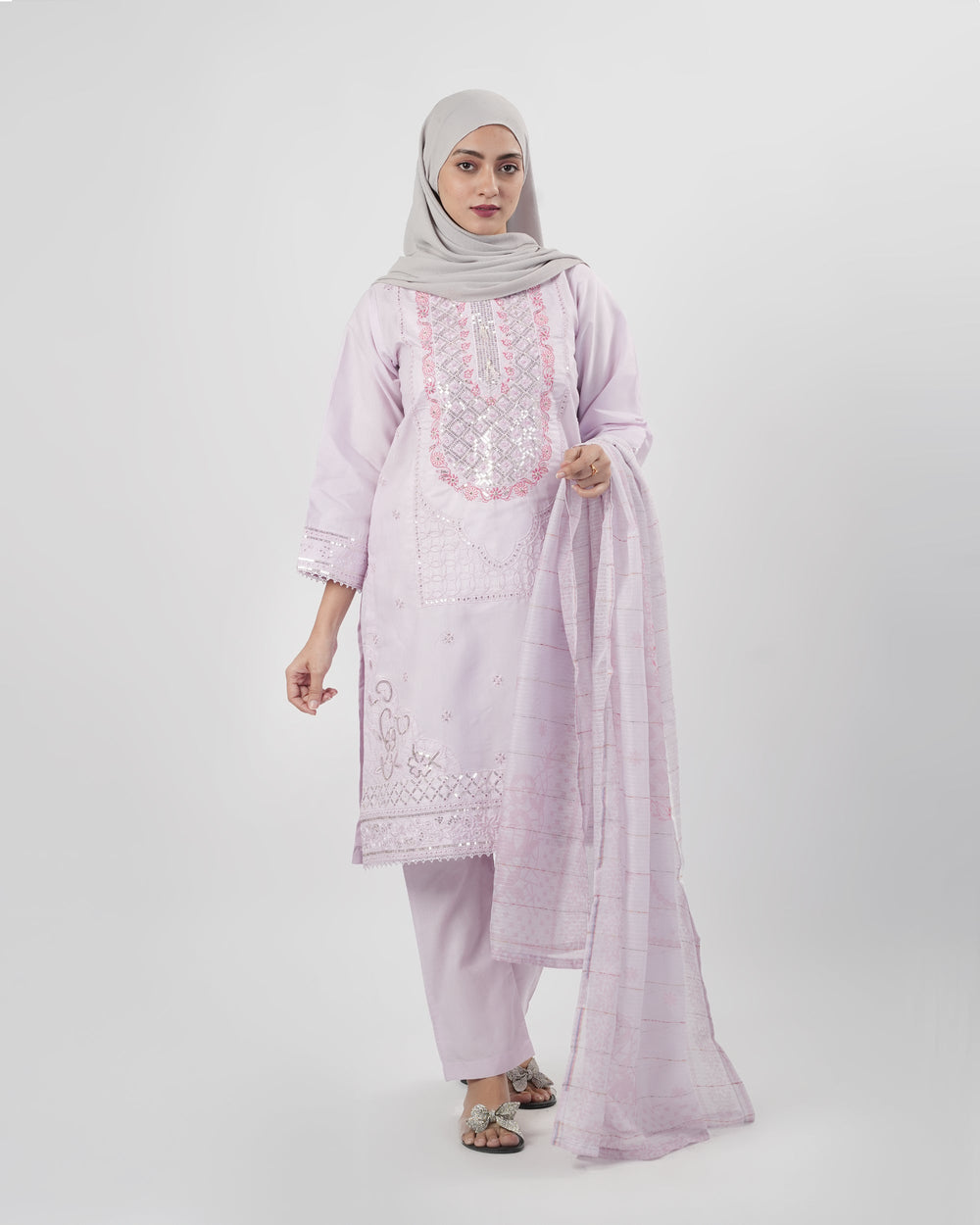 Valuables Women Embroidered 3Pcs Suit