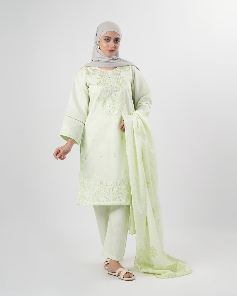 Valuables Women Embroidered 3Pcs Suit