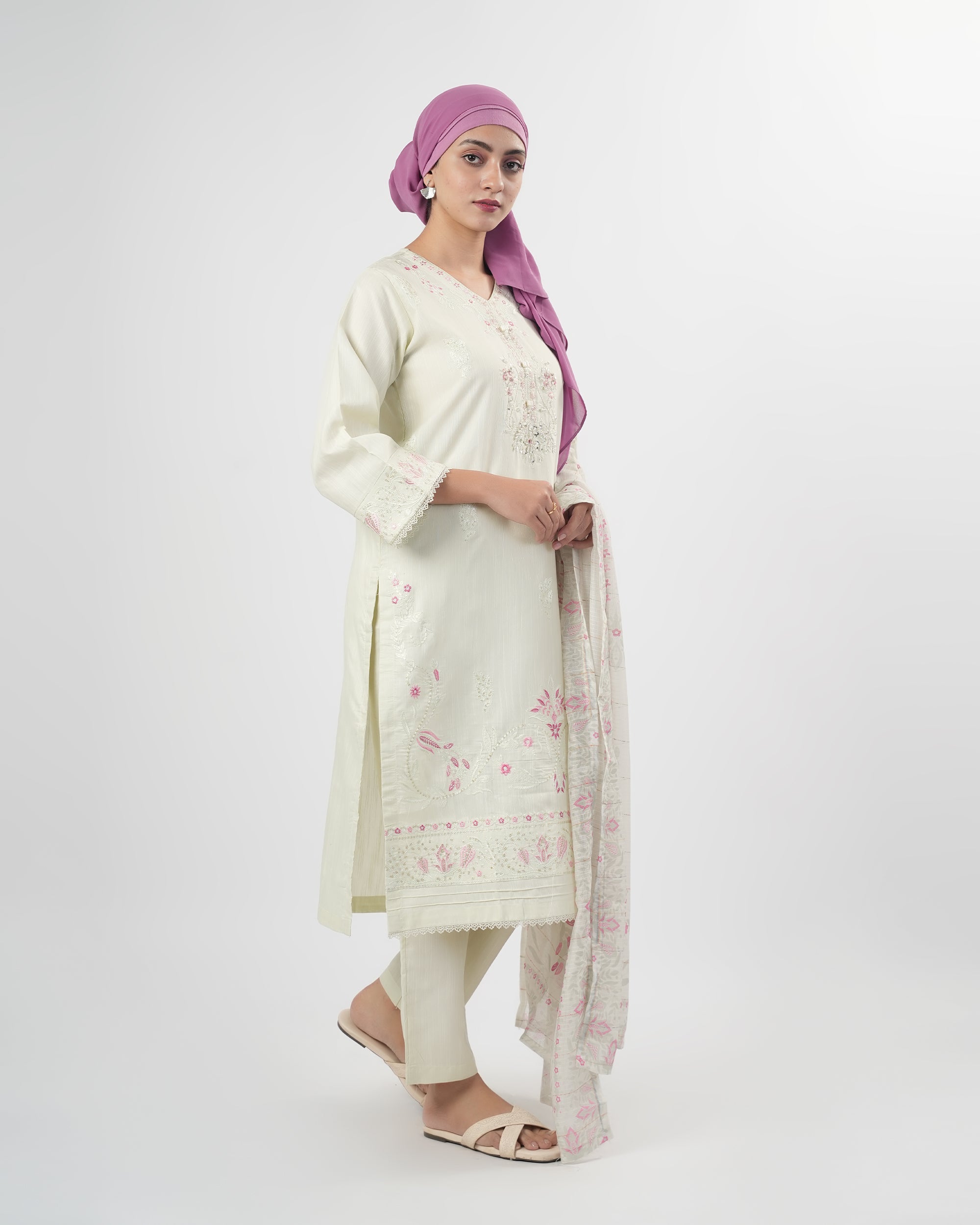 Valuables Women Embroidered 3Pcs Suit