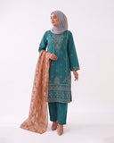 Valuables Women's Embroidered 3Pc Suit