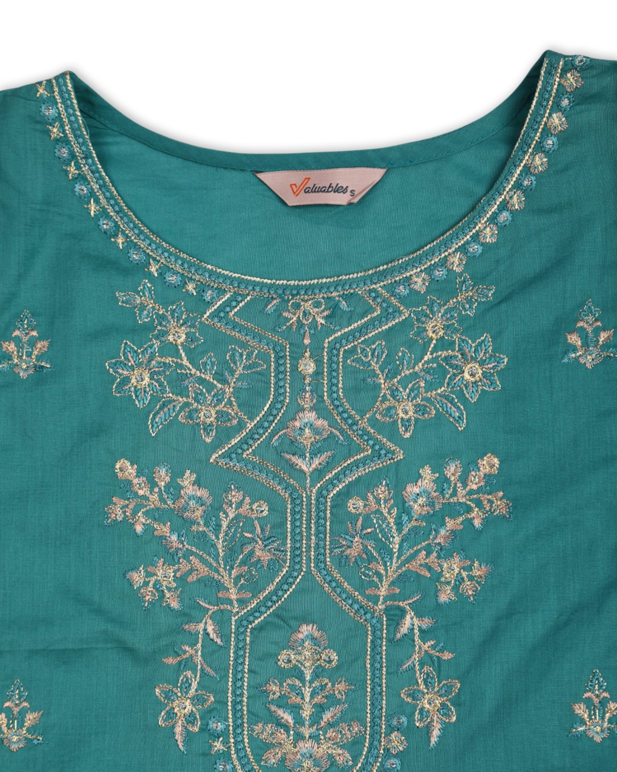 Valuables Women's Embroidered 3Pc Suit