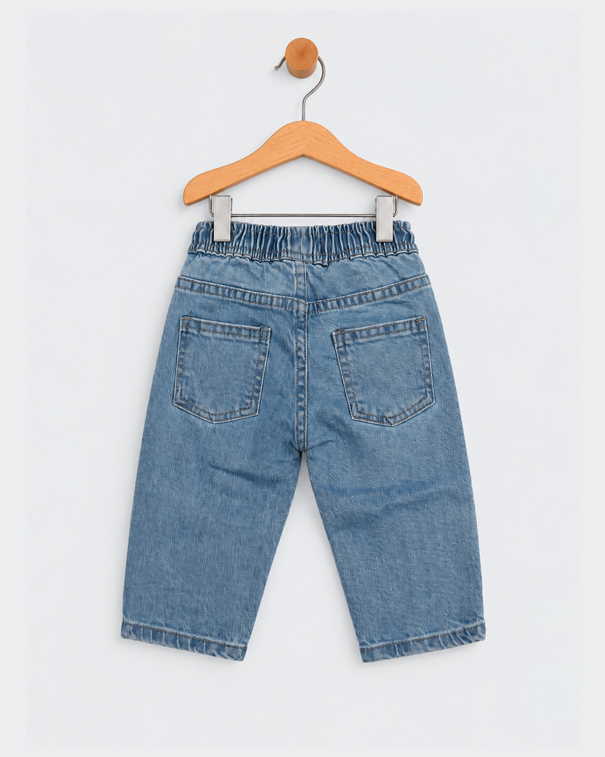 Eminent Newborn Girls Embroidered Denim Pants