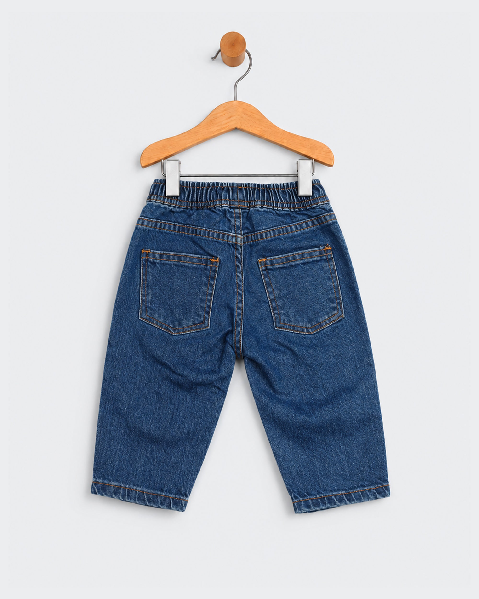 Eminent Newborn Girls Embroidered Denim Pants