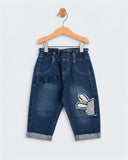 Eminent Newborn Girls Bunny Patch Denim Pants