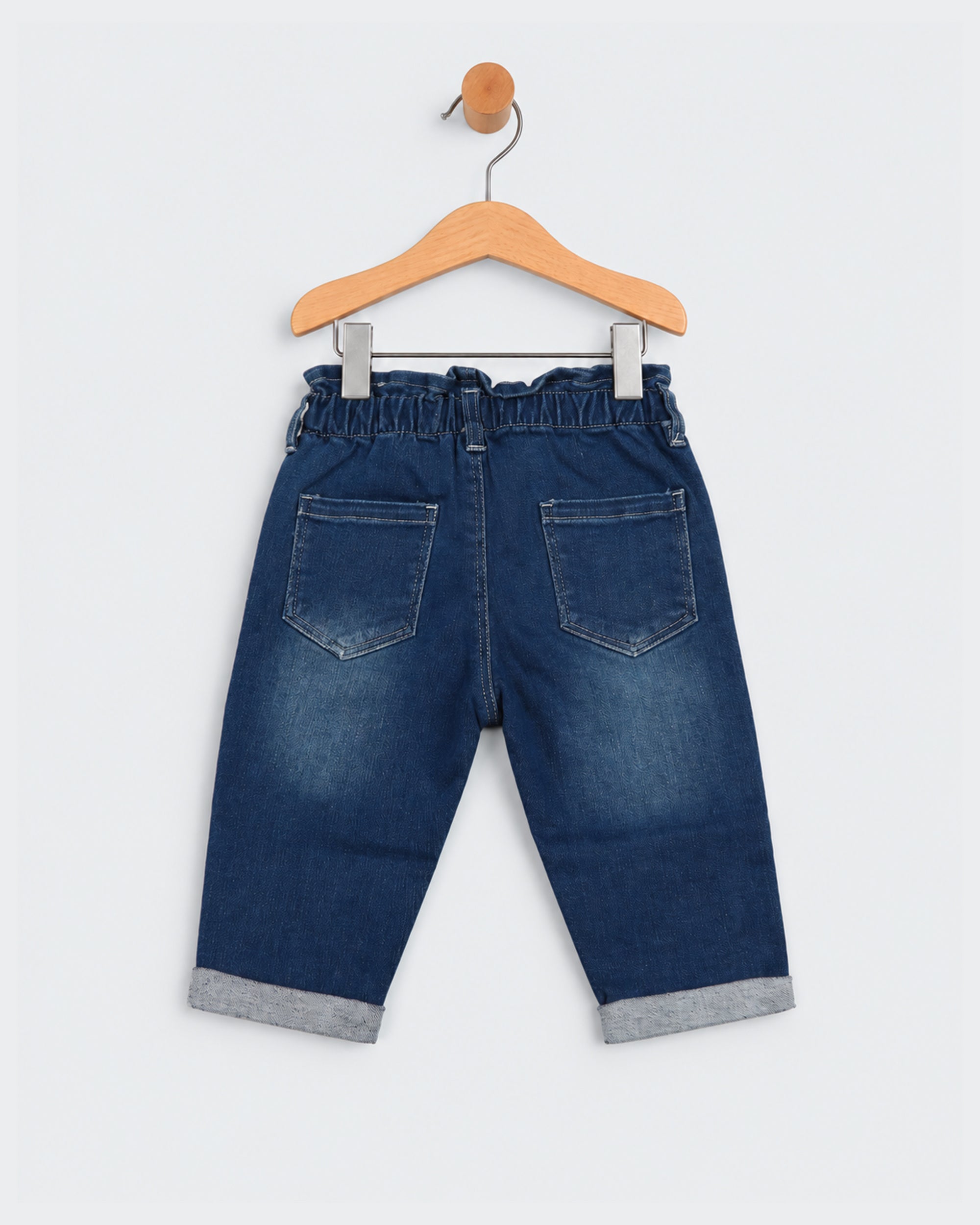 Eminent Newborn Girls Bunny Patch Denim Pants
