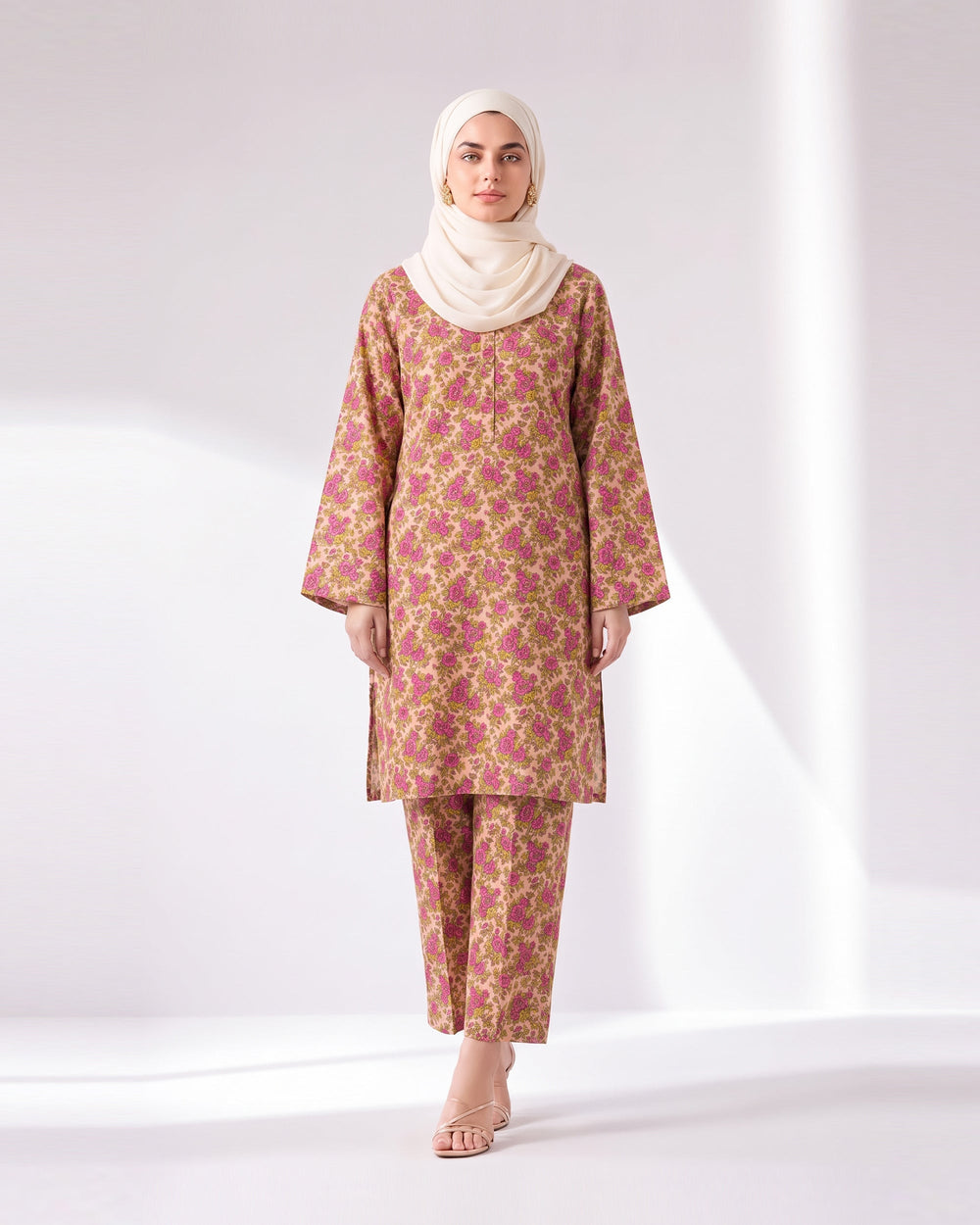 Women's Unstitched Printed 2 Pc Suit