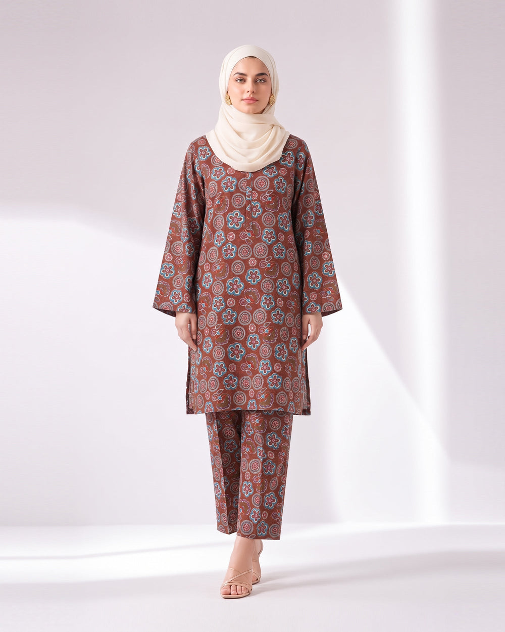 Women's Unstitched Printed 2 Pc Suit