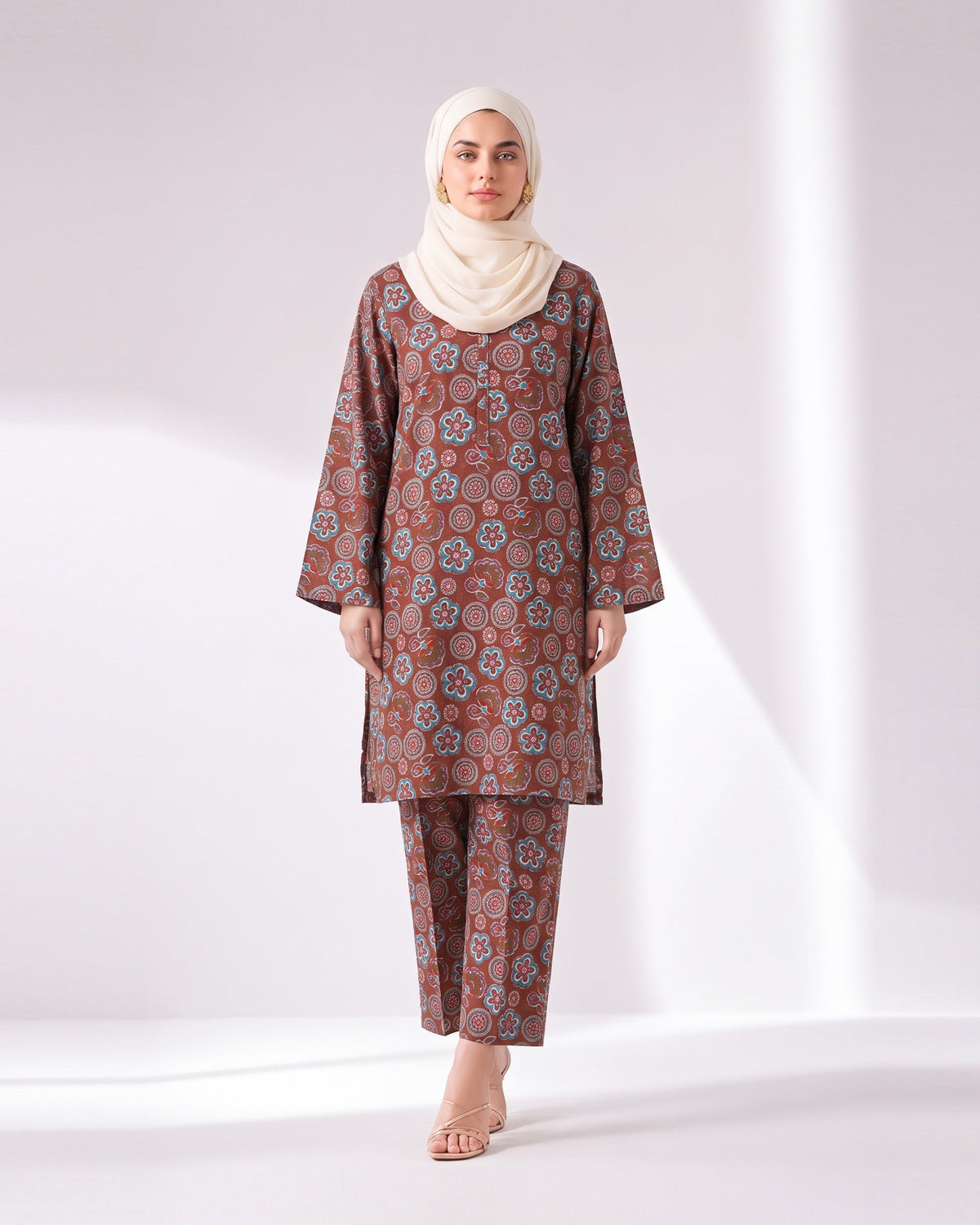 Women's Unstitched Printed 2 Pc Suit