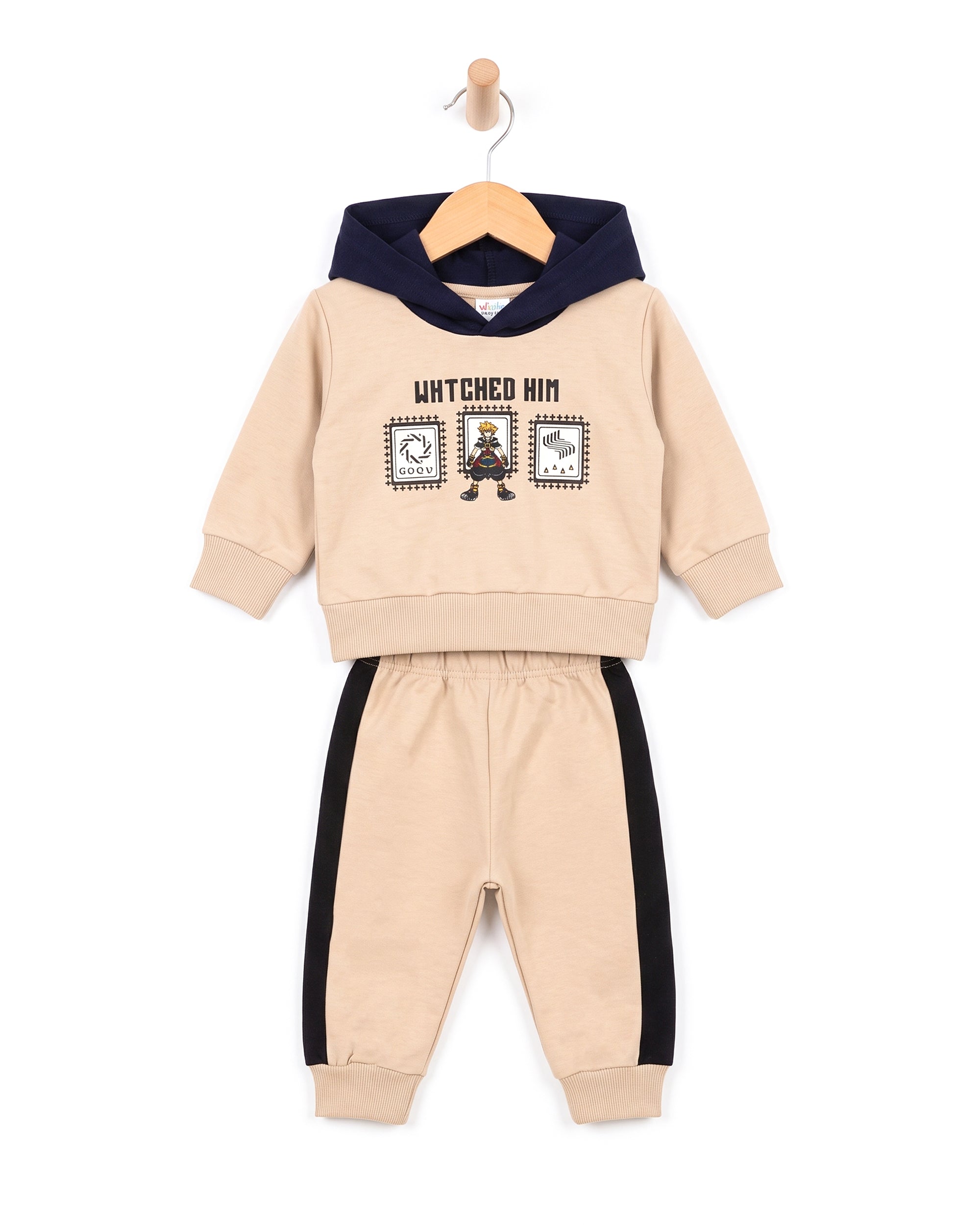 Valuables Newborn Boys Hooded Suit