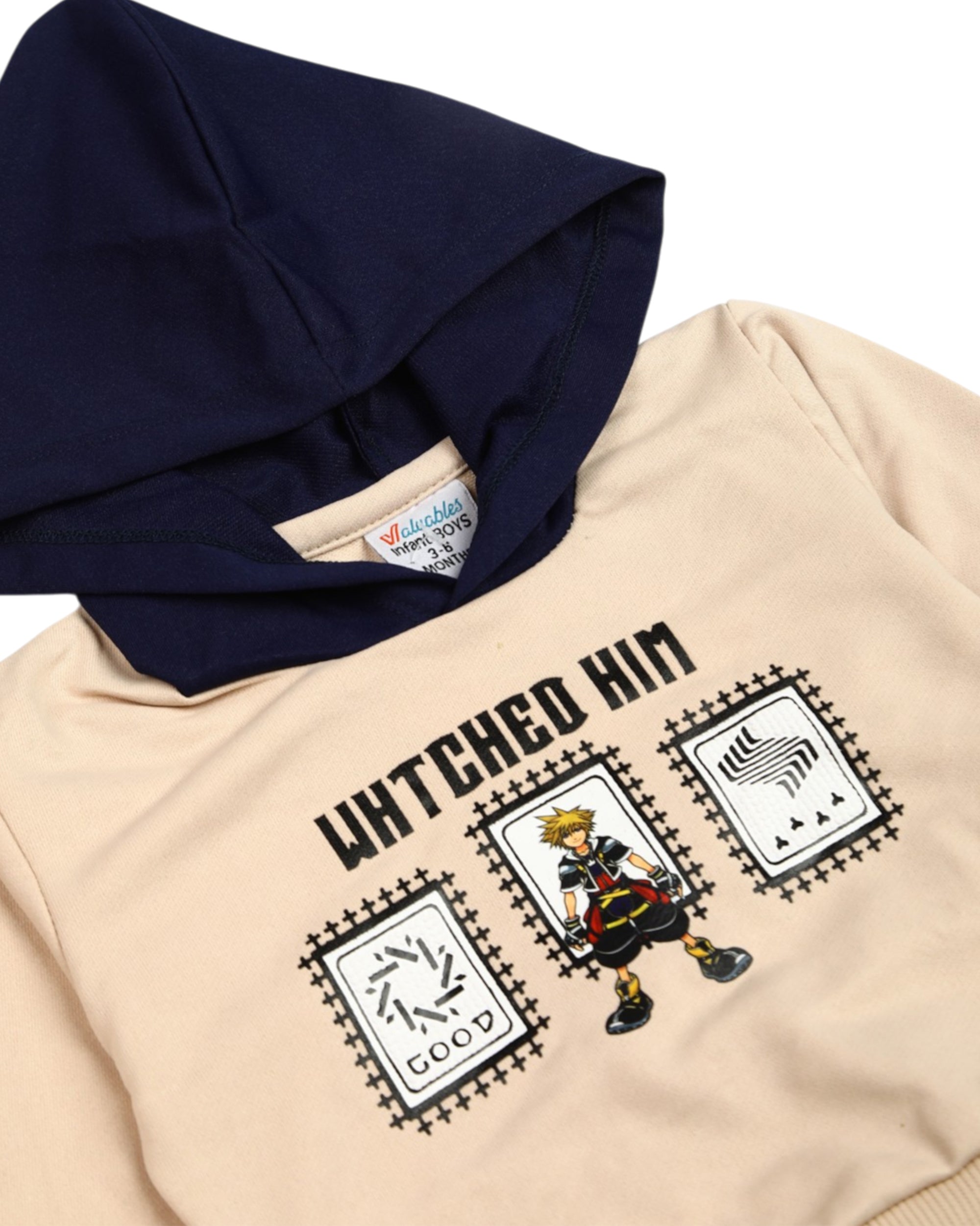 Valuables Newborn Boys Hooded Suit