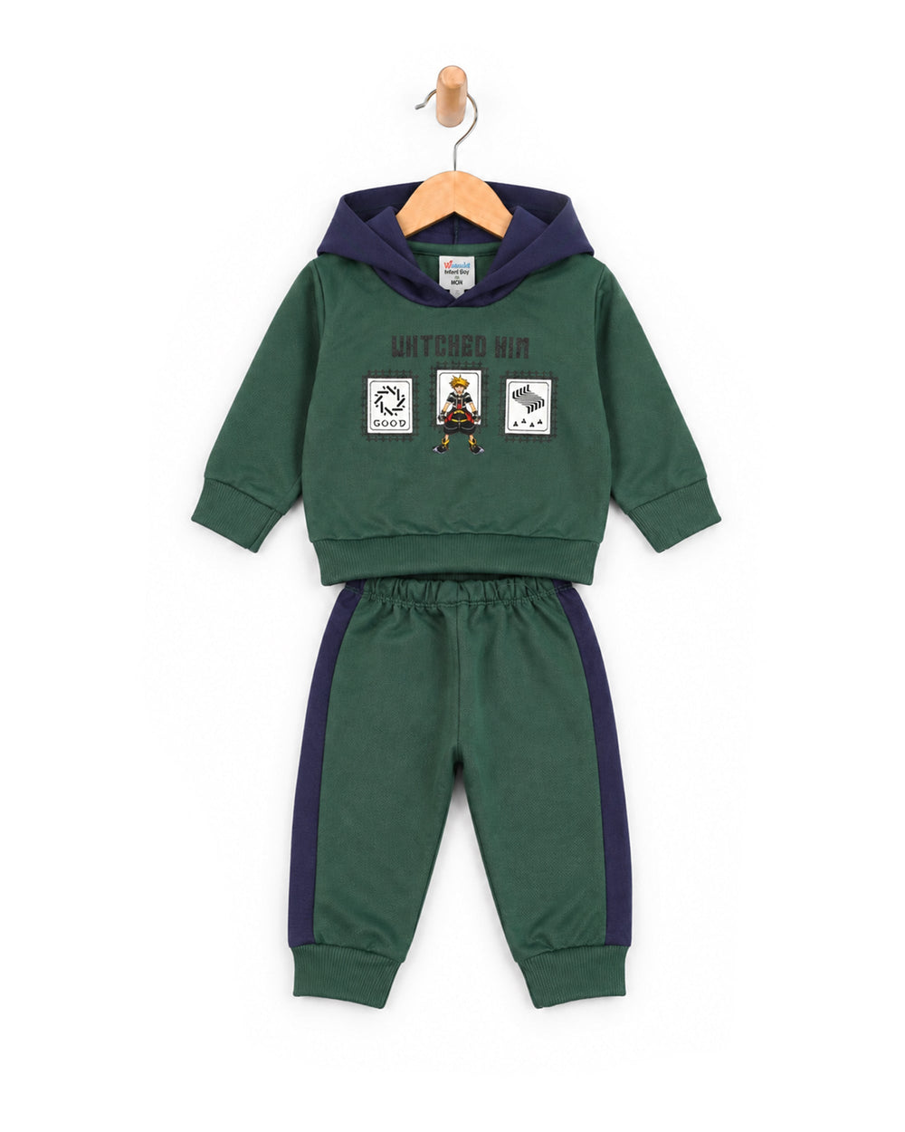 Valuables Newborn Boys Hooded Suit