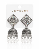 Antique Silver Jhumki Earrings