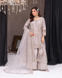 Dr Haris Maxi Front Open Luxury Semi-Stitched Maxi - 2