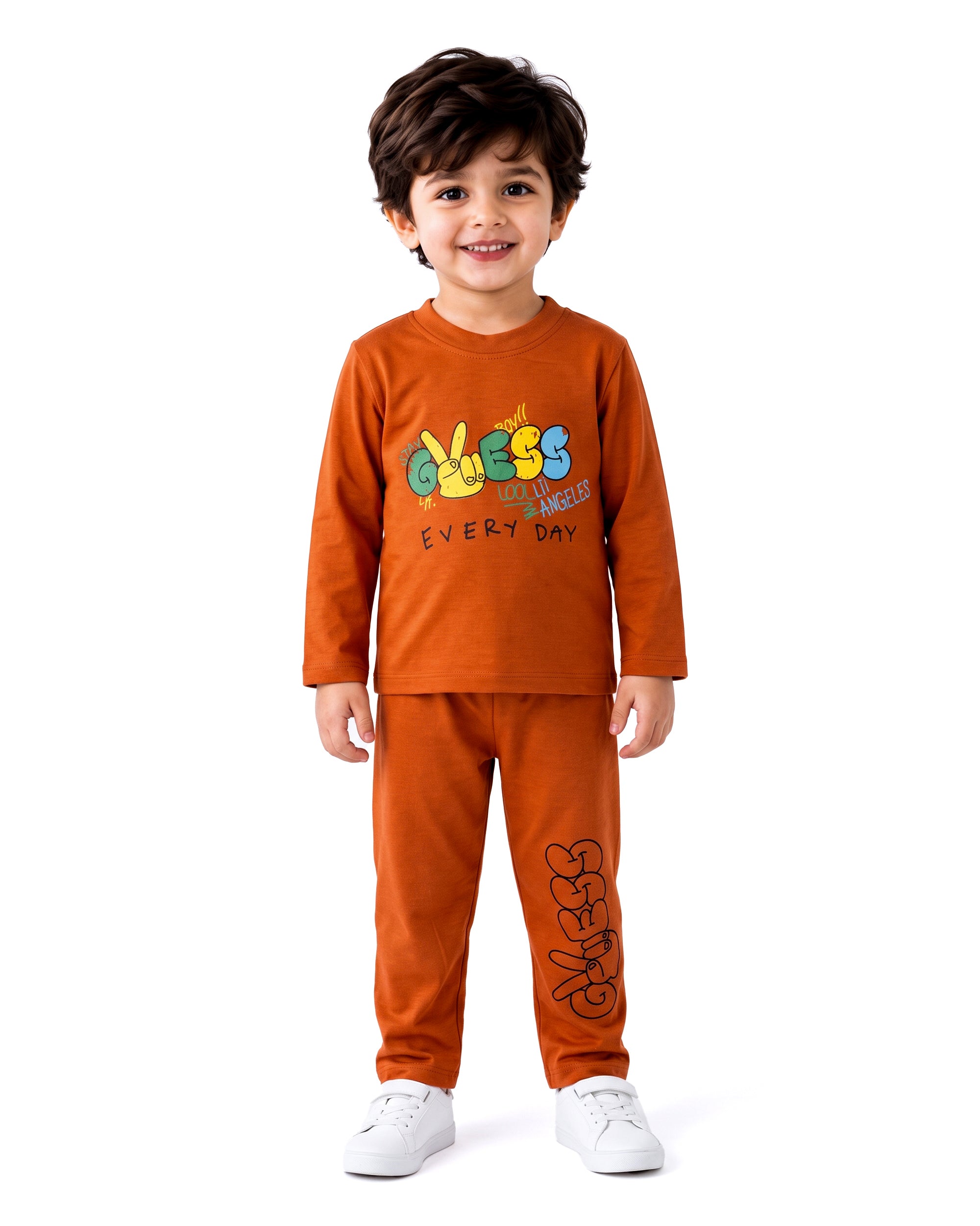 Valuables Boys Printed Full Sleeves Suit