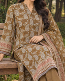 Zarineh Everyday Khaddar Printed Suit - 3 Pc
