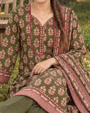 Zarineh Everyday Khaddar Printed Suit - 3 Pc